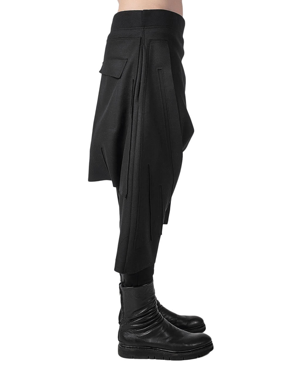 WOOL DROPCROTCH SLIT SHORTS - Image 6