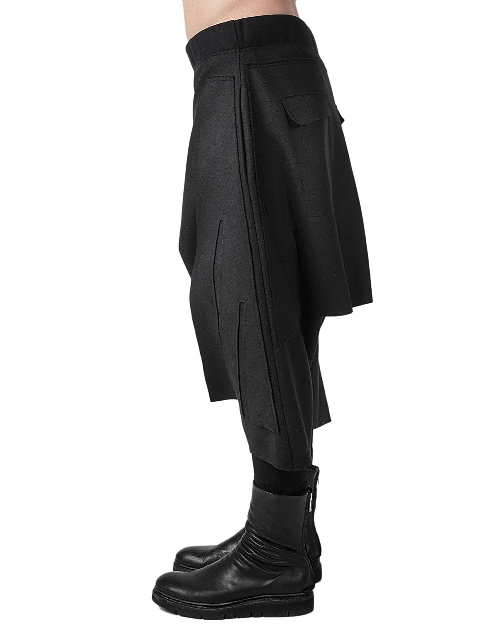 WOOL DROPCROTCH SLIT SHORTS - Image 5