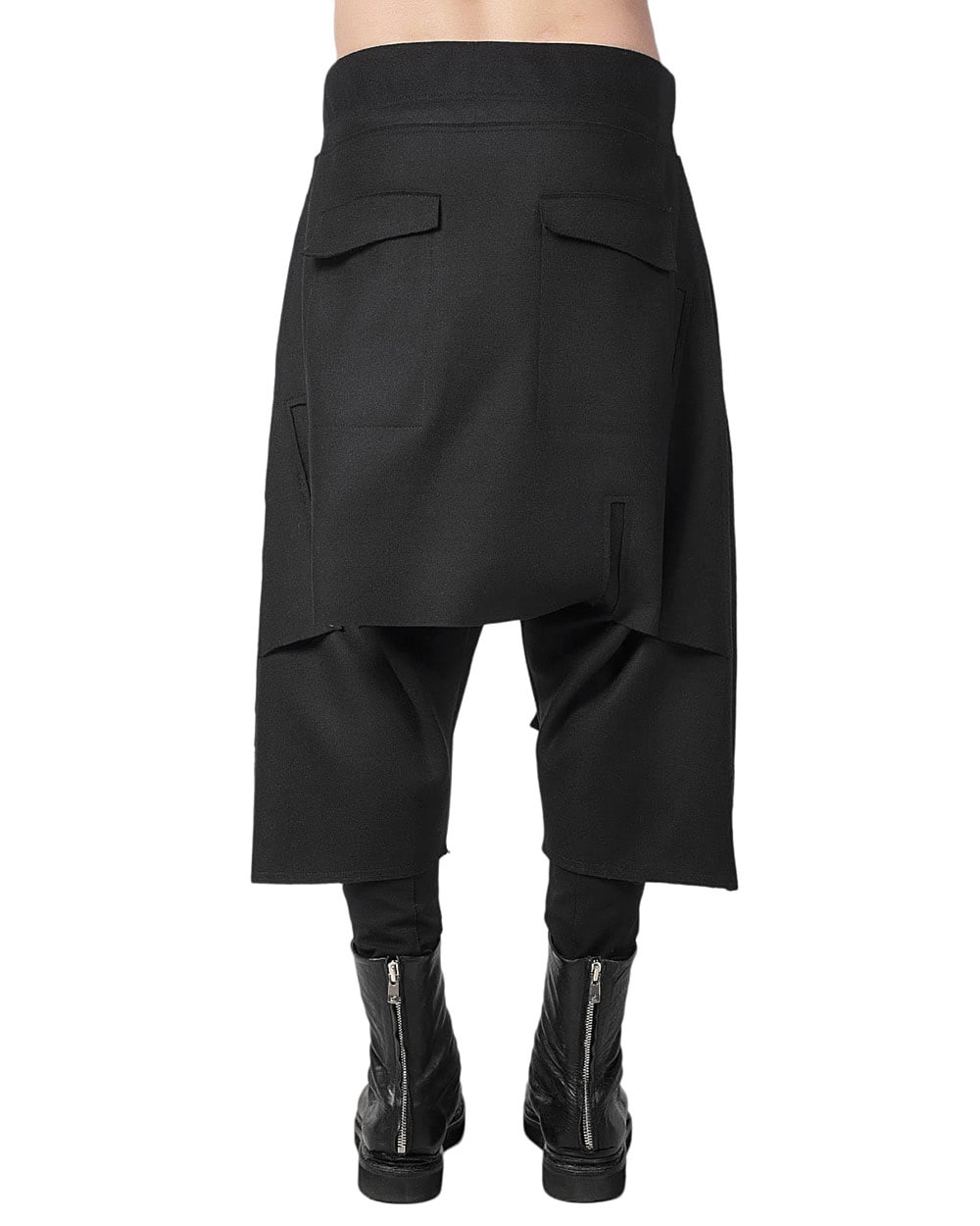 WOOL DROPCROTCH SLIT SHORTS - Image 7