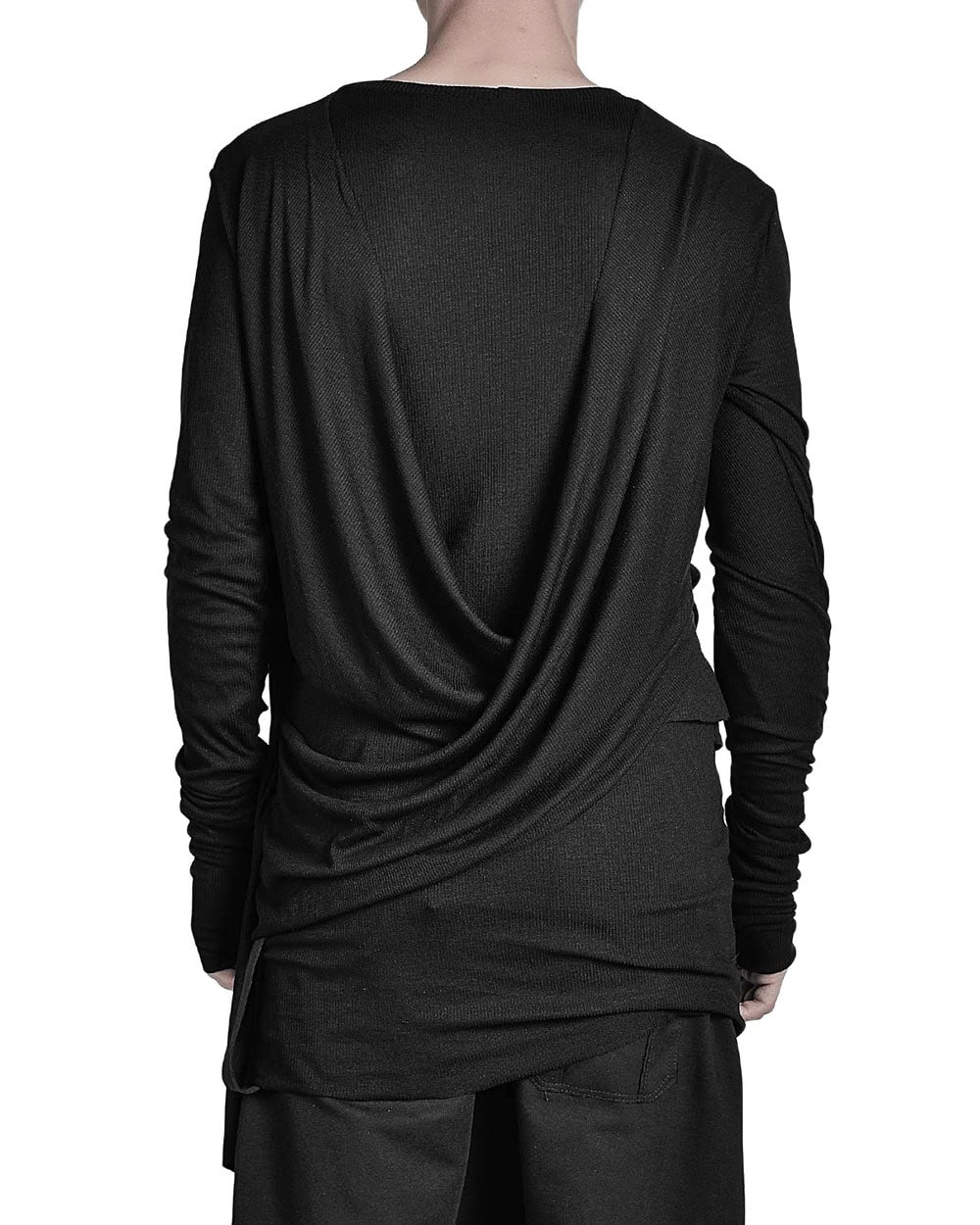 DRAPED LAYERS LONG SLEEVE T-SHIRT - Image 5