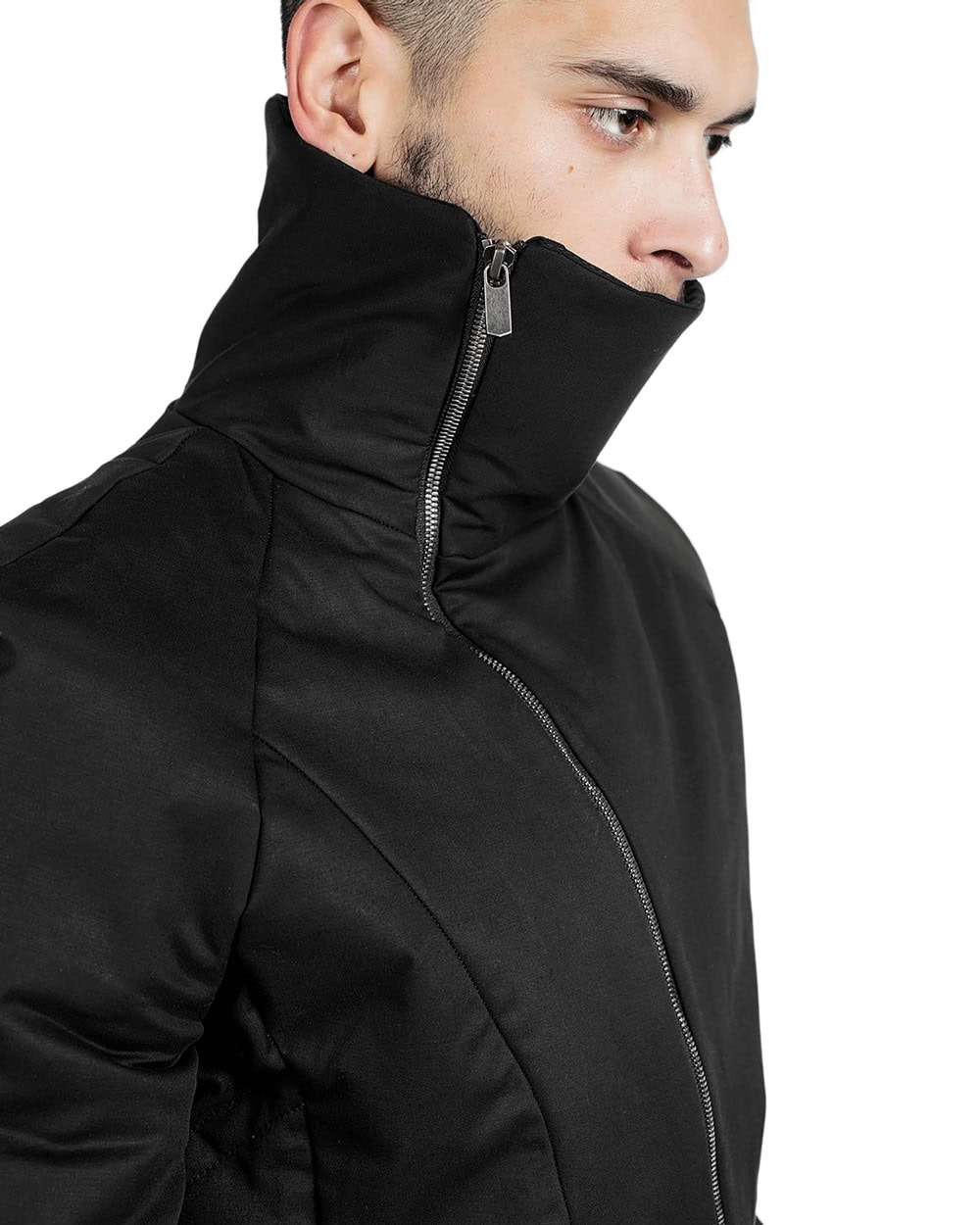 Diagonal Zip Winter Segment Jacket - Image 6