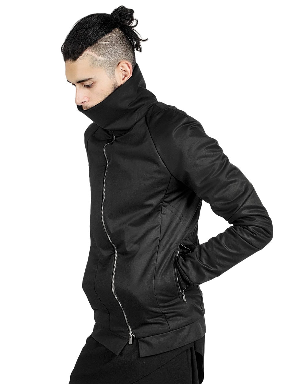Diagonal Zip Winter Segment Jacket - Image 5