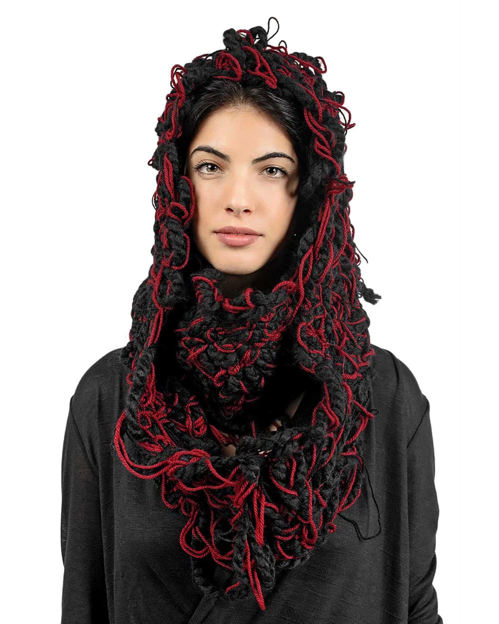 Red Fiber Bond Hood & Neck Warmer - Image 5