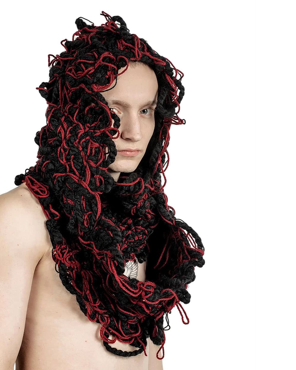 Red Fiber Bond Hood & Neck Warmer - Image 6