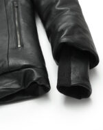 Leather Diagonal Zip Winter Jacket