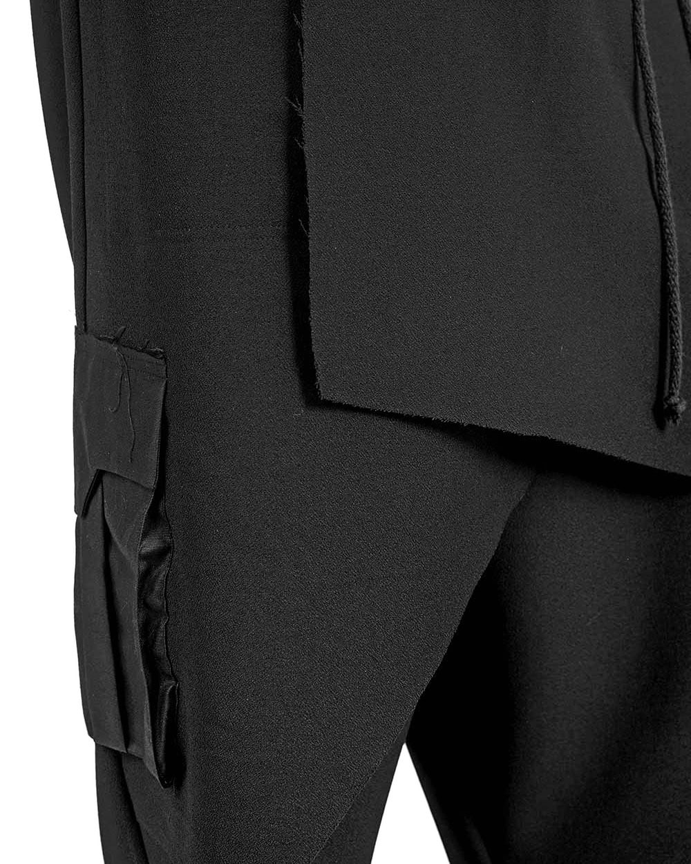 Layered Asymmetric Skirt Pants - Image 7