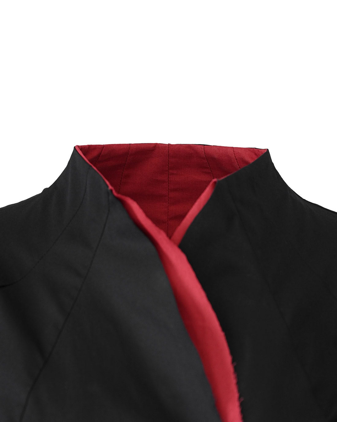 MINOAR - Layered Constructive Dress Shirt, Women's black cotton dress with diagonal welt pockets - 8