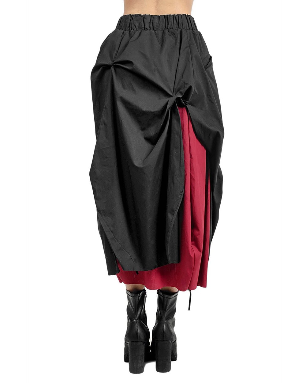 Draped Layered Asymmetric Skirt - Image 5