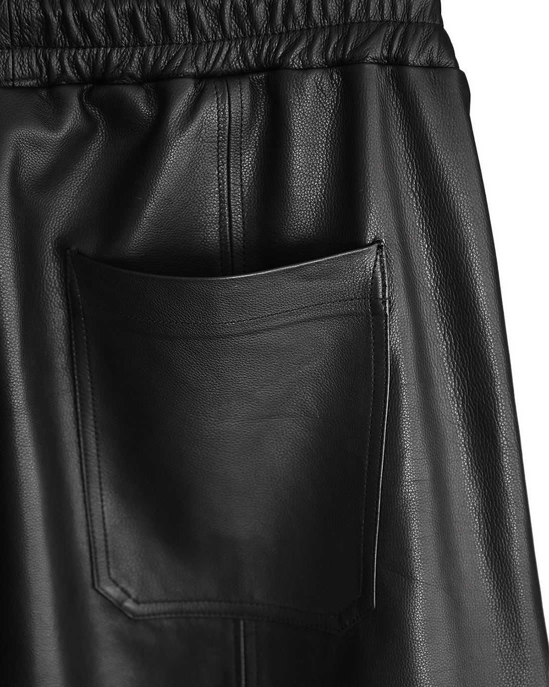 Cargo Segment Wide Leather Shorts - Image 10