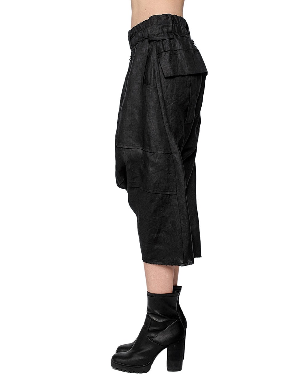 Cargo Volume Linen Shorts - Image 5