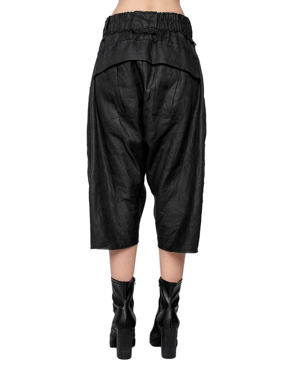 Cargo Volume Linen Shorts - Image 6