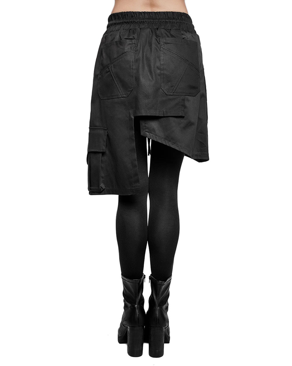 Asymmetric Cargo Crushed Skirt - Image 6