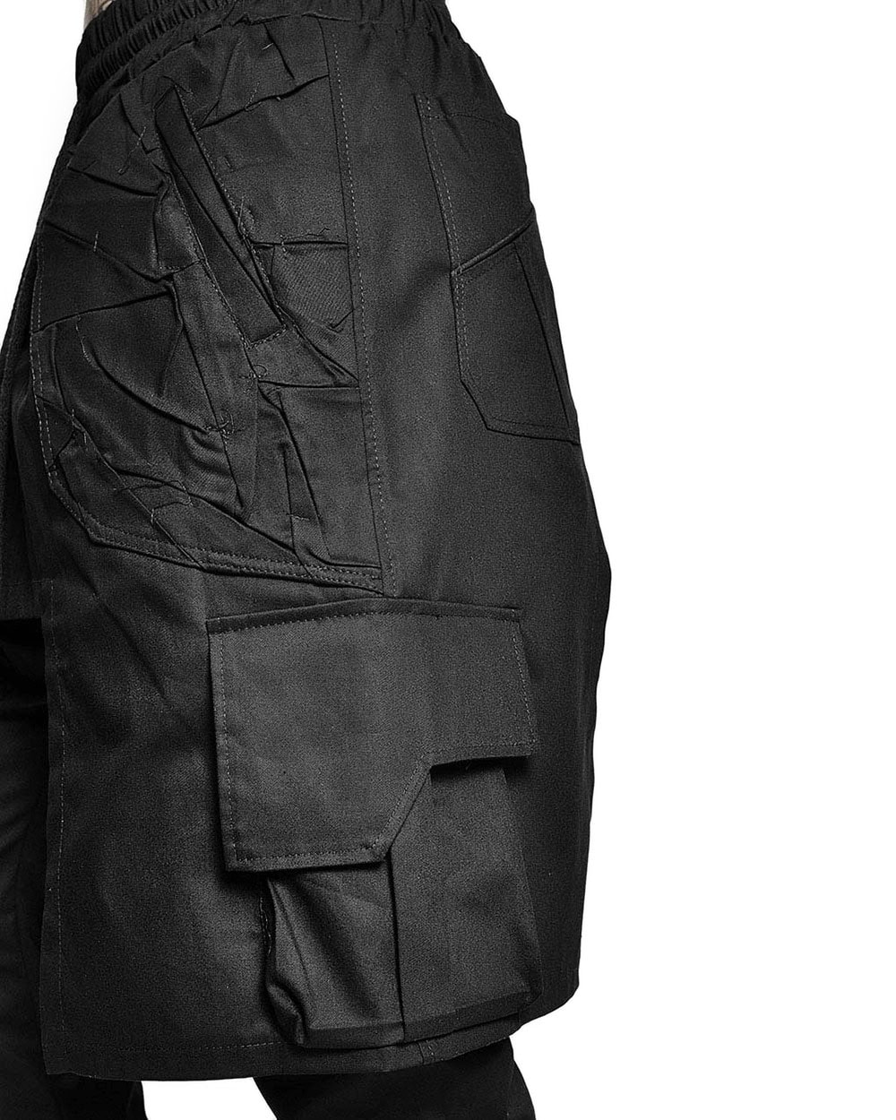 Asymmetric Cargo Crushed Skirt - Image 8