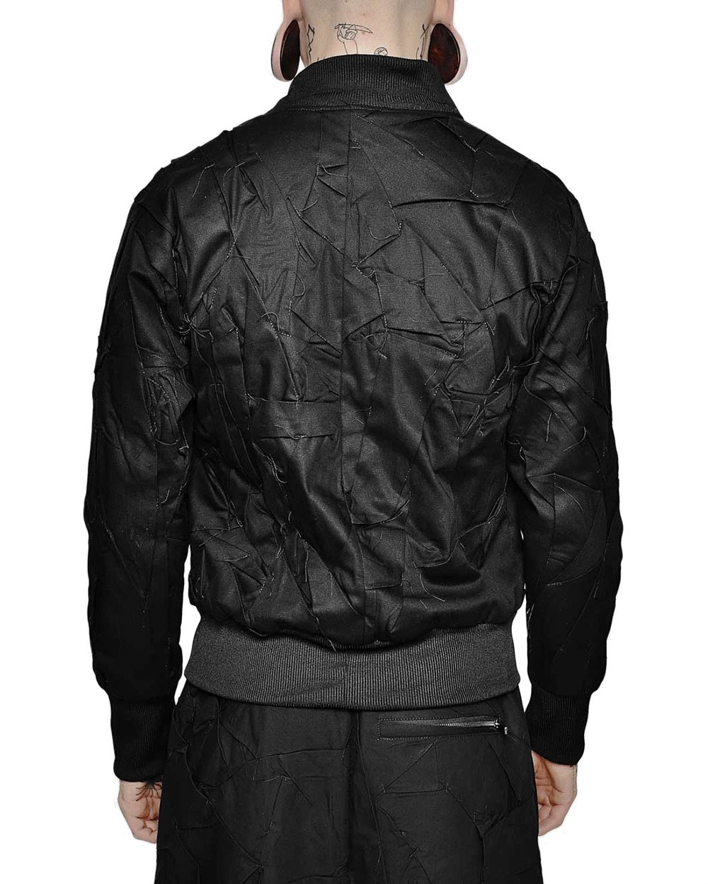 Crushed Tech Bomber Jacket - Image 6