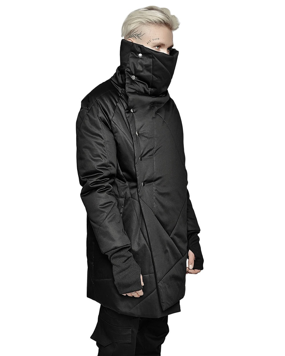 Quilted Winter High Neck Coat - Image 5