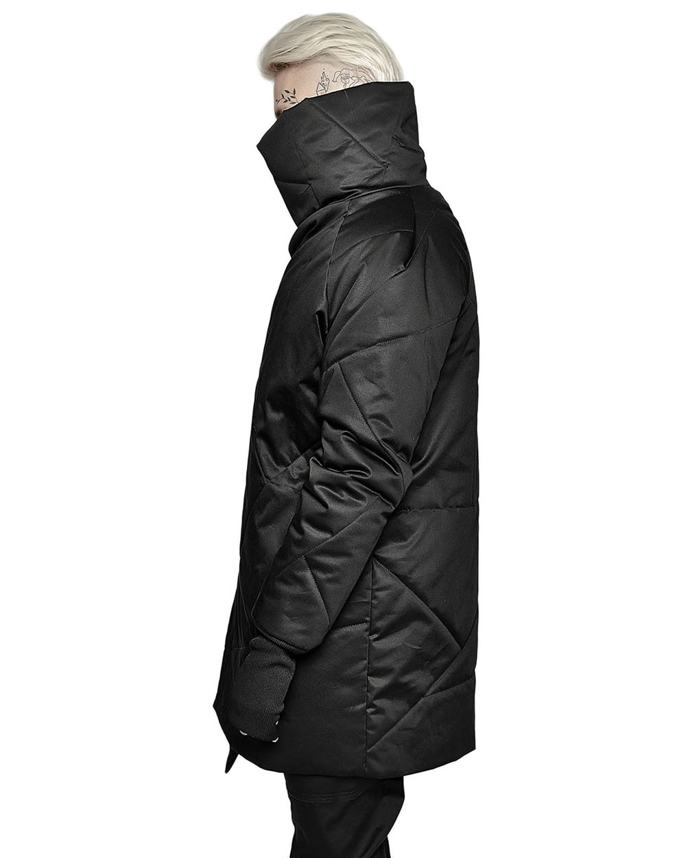 Quilted Winter High Neck Coat - Image 6