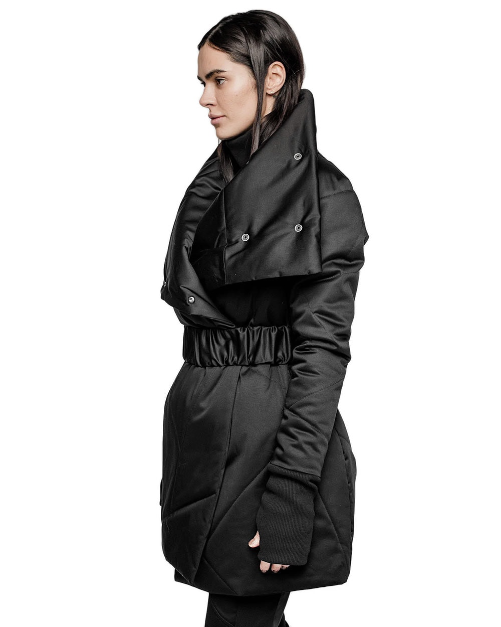 Quilted Winter High Neck Coat - Image 9