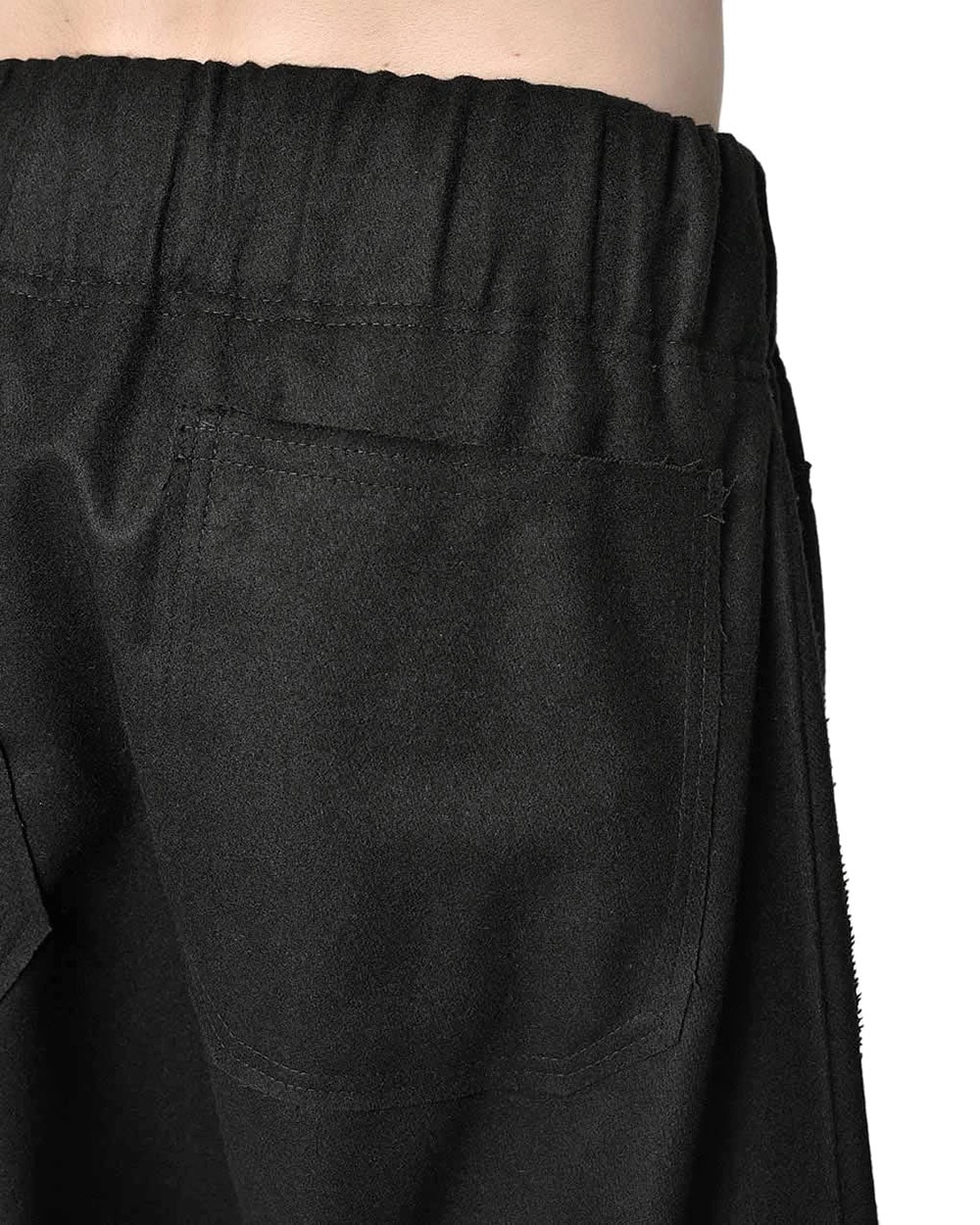 MINOAR - Wool Dropcrotch Winter Shorts, Women's black wool shorts with drop-crotch silhouette - 6
