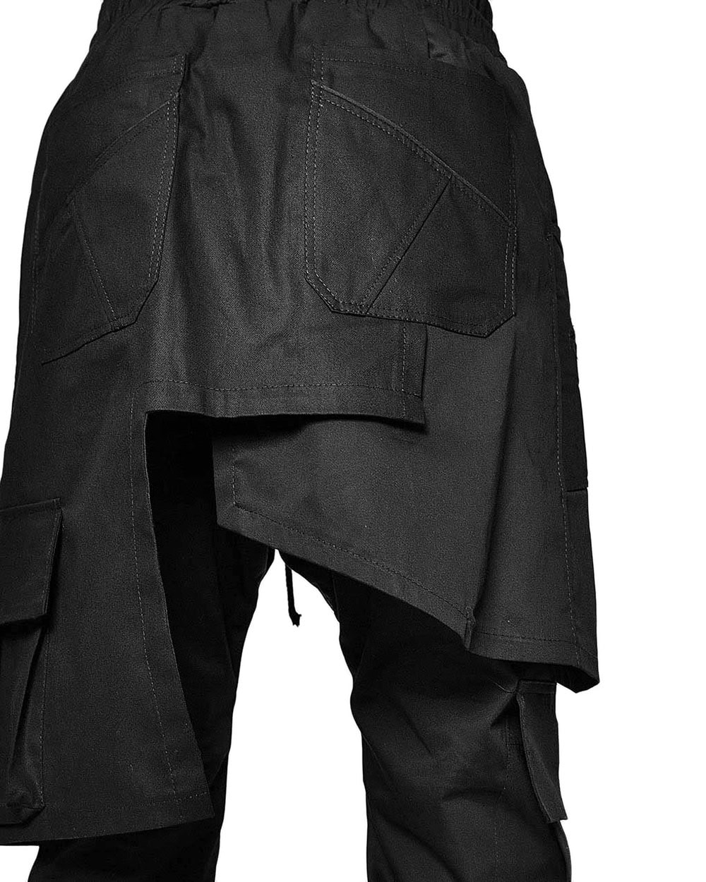 Asymmetric Cargo Crushed Skirt - Image 10