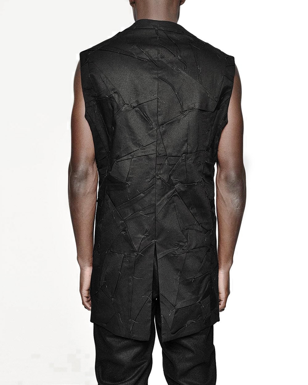 Ärmelloser Crushed Westen-Blazer - Image 5