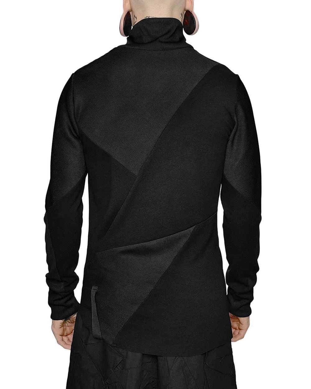 Paneled Contrast Collar Sweater - Image 5