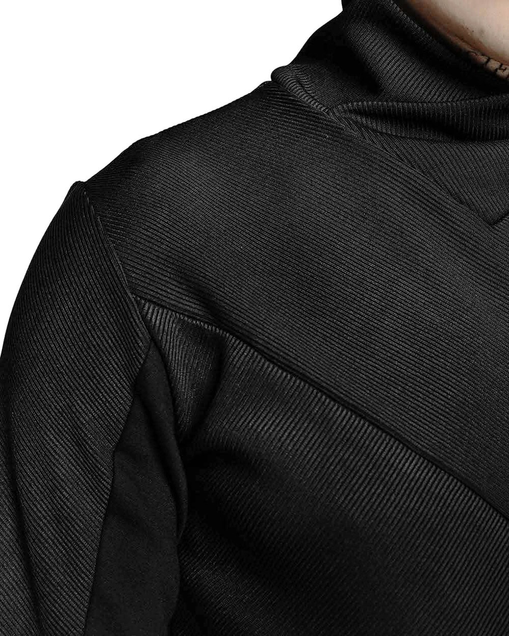 Paneled Contrast Collar Sweater - Image 6