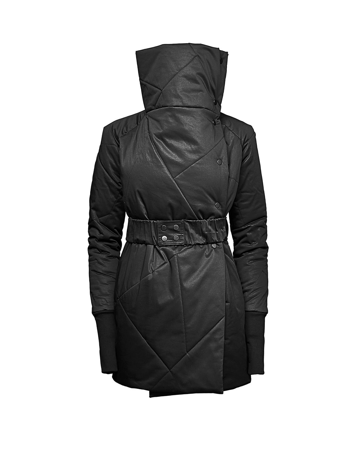 Quilted Winter High Neck Coat - Image 5