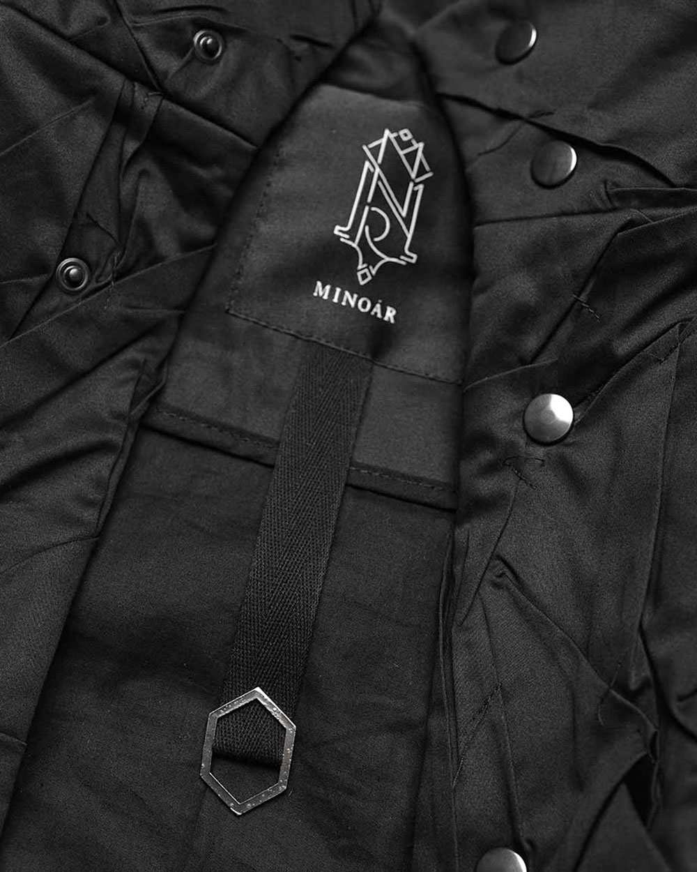 Crushed High Neck Wrapper Coat - Image 11