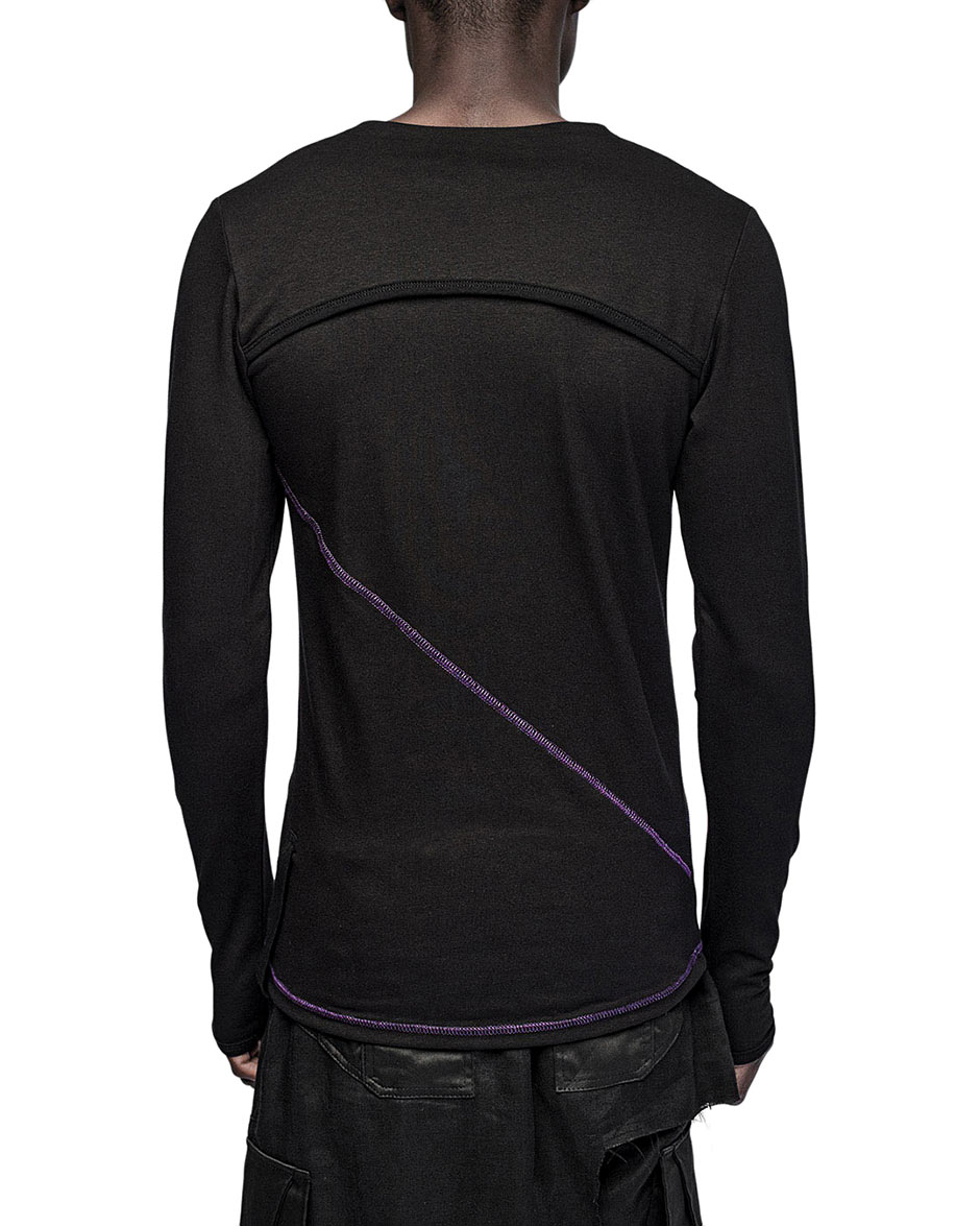 Angular Segment Long Sleeve Top - Image 5