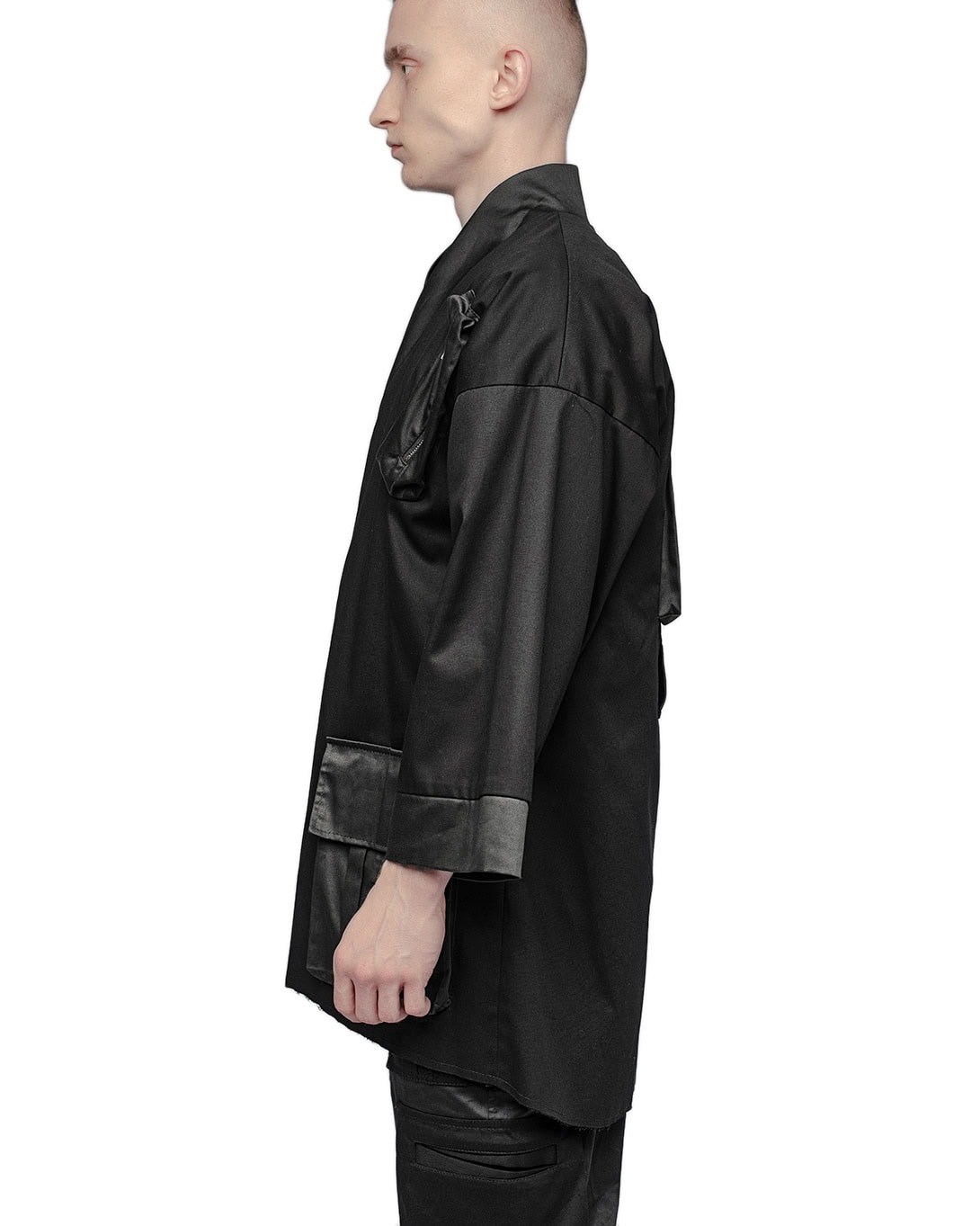Cargo Utility Crop Kimono Jacket - Image 7