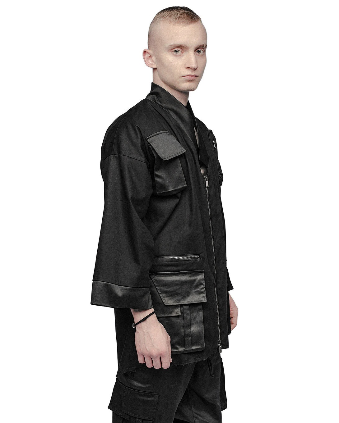 Cargo Utility Crop Kimono Jacket - Image 6