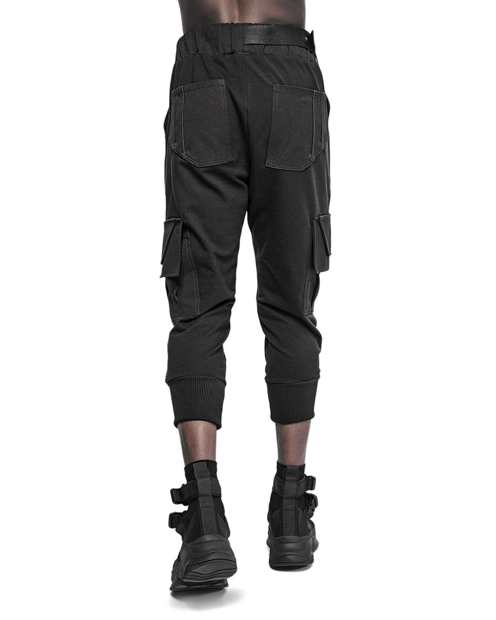 Cropped Cargo Multi-Pocket Detail Trousers - Image 5