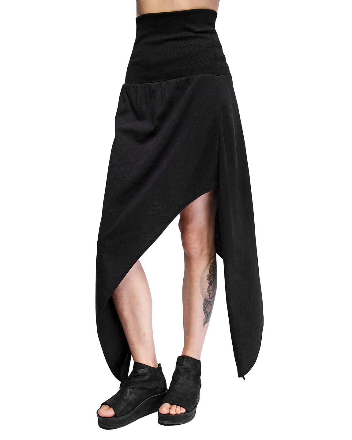 Duality High Waist Asymmetric Skirt - Image 5