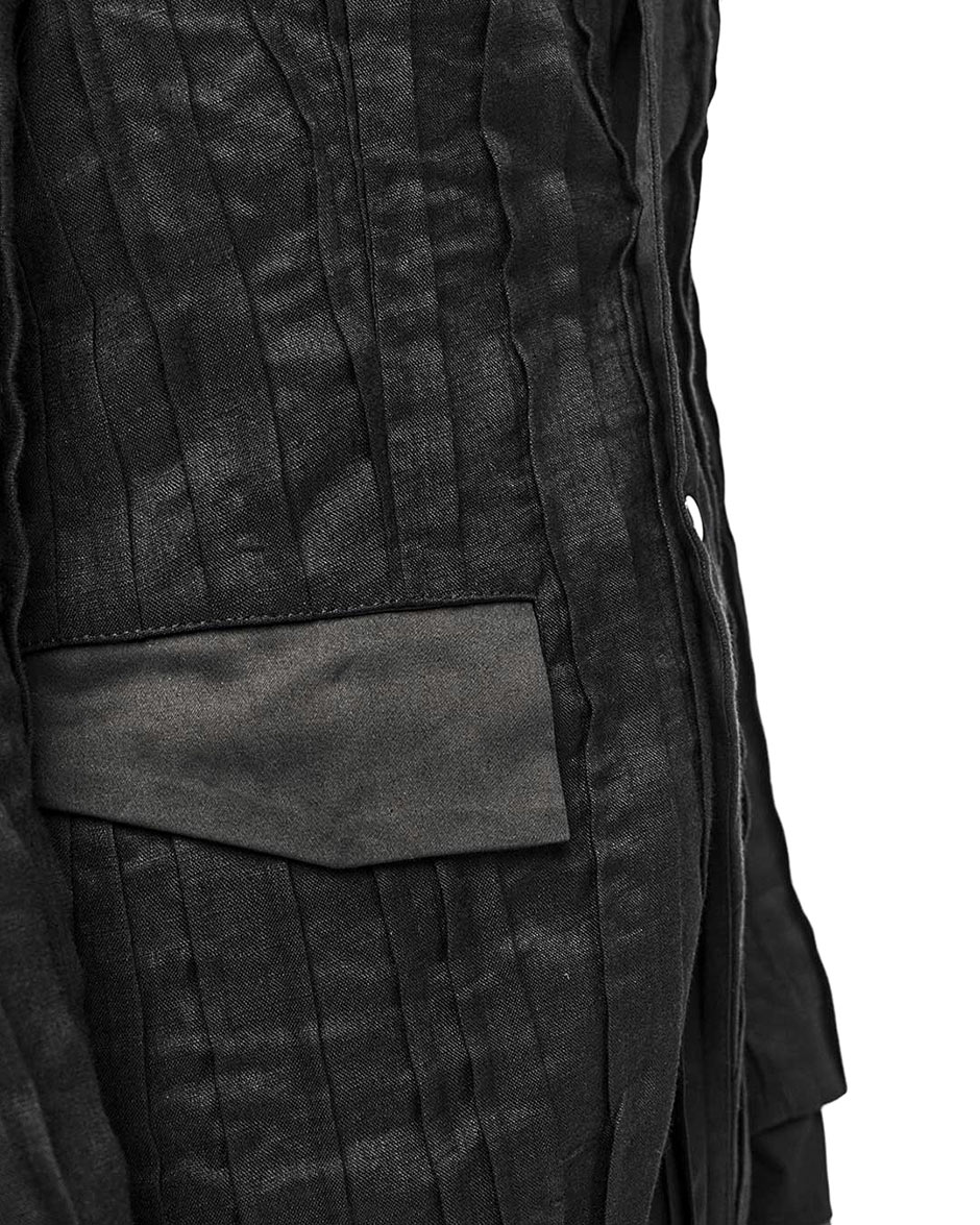 Linear Crushed Technique Blazer Jacket - Image 9