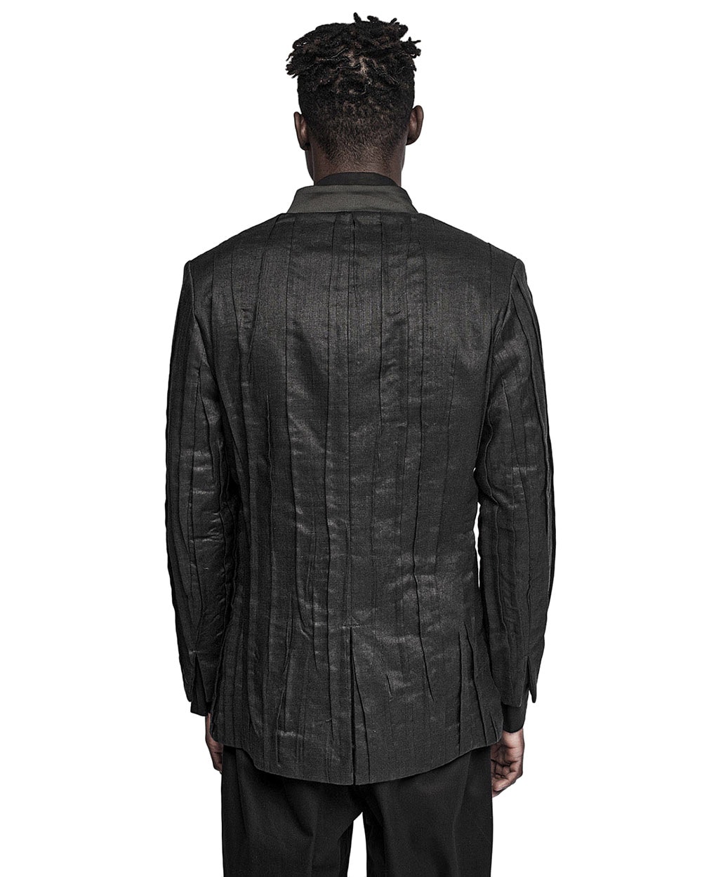 Linear Crushed Technique Blazer Jacket - Image 7