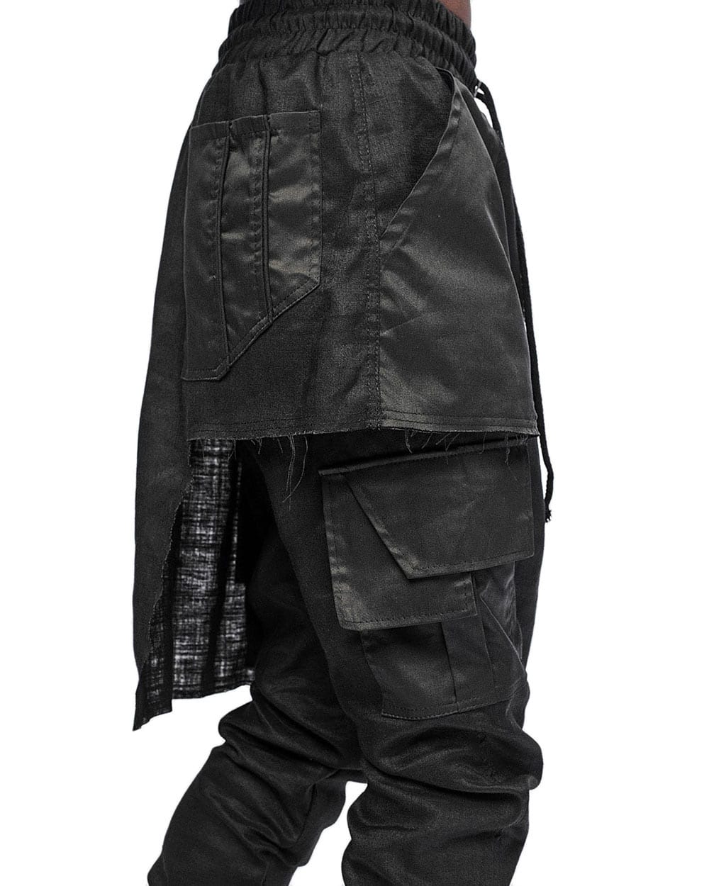 Quark Linen Cargo Layered Skirt Trousers - Image 6