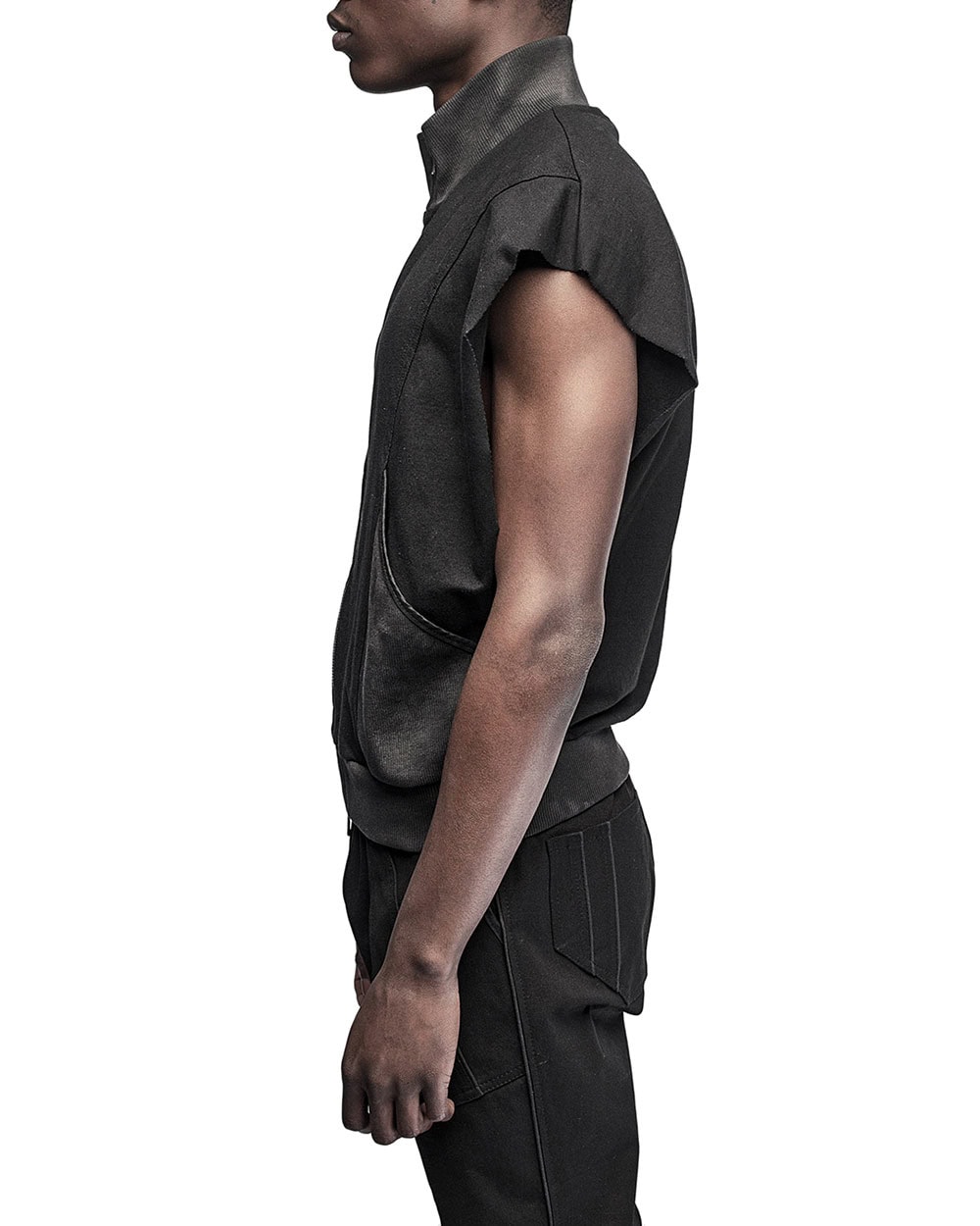 Wave Raw Jersey Zip Dyed Vest - Image 5