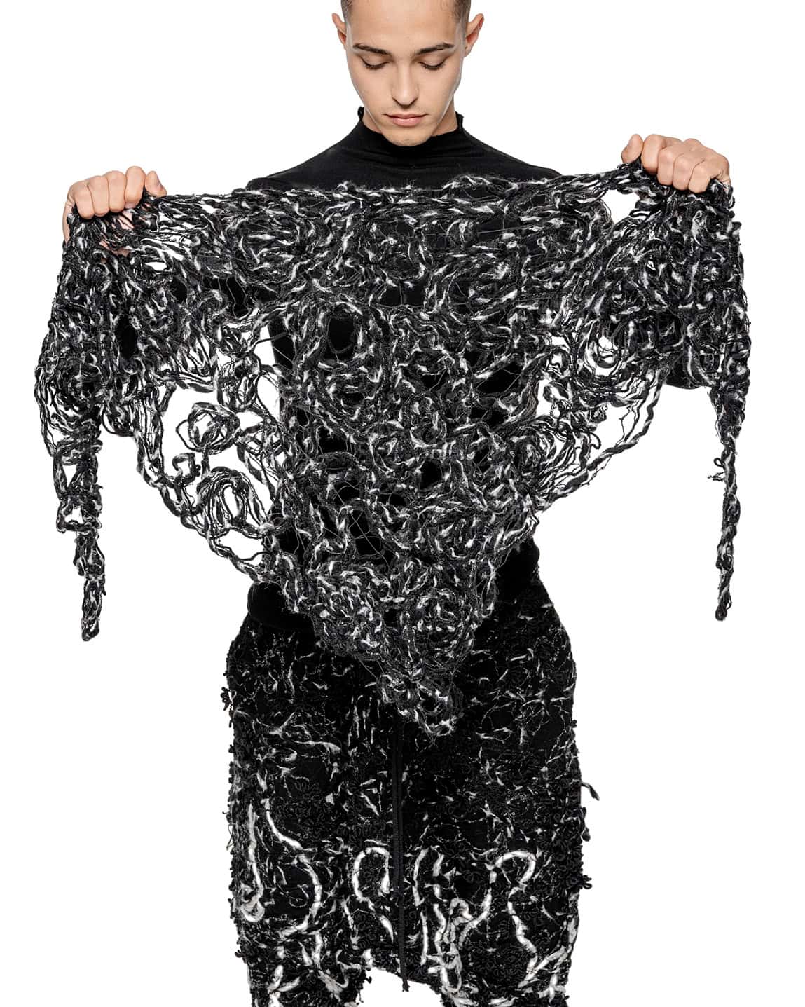 Aeriform Graphite Blend Triangular Scarf - Image 5