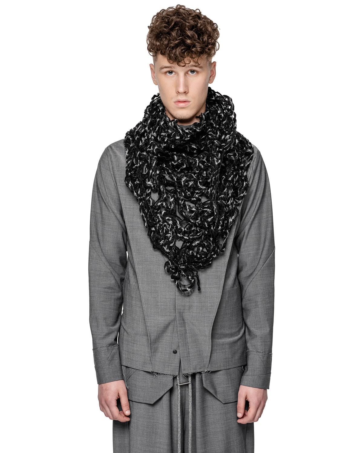 Aeriform Graphite Blend Triangular Scarf - Image 6