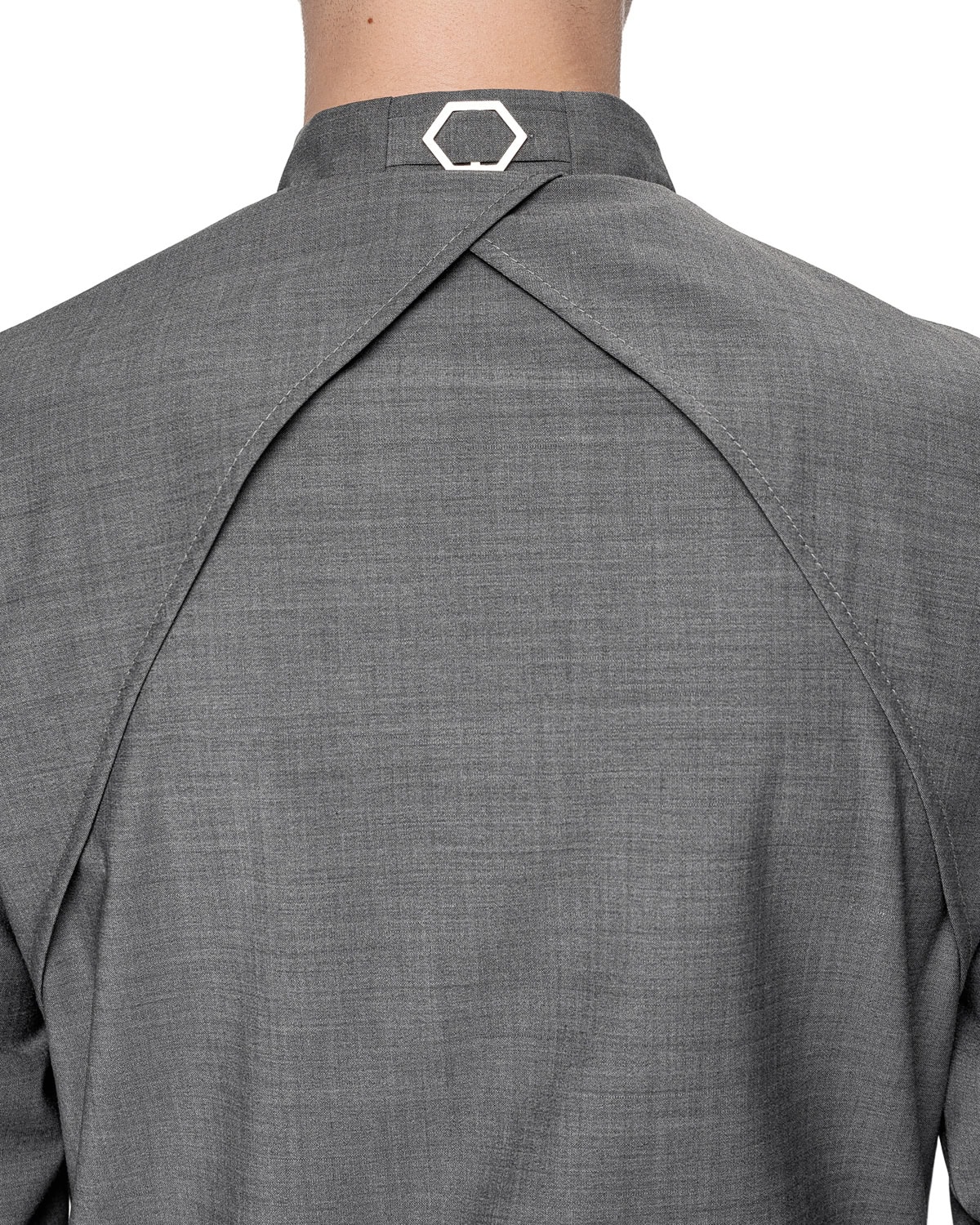 Hexagon Wool Construct Layered Shirt - Image 6