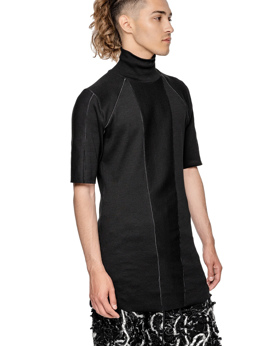 Monument Contrast Turtleneck T-Shirt - Image 5