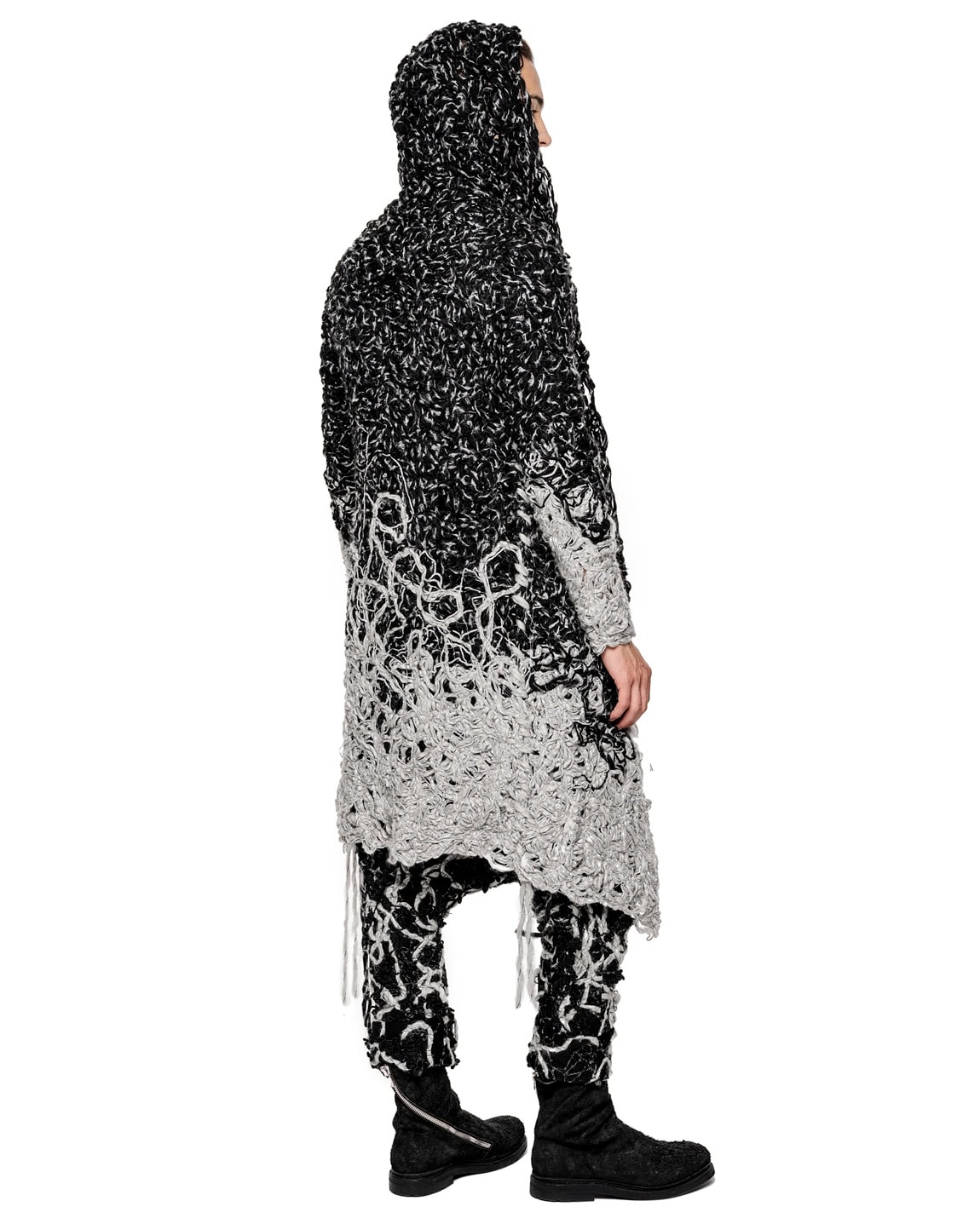 Phase Fiber Bond Dark Hooded Cardigan - Image 9