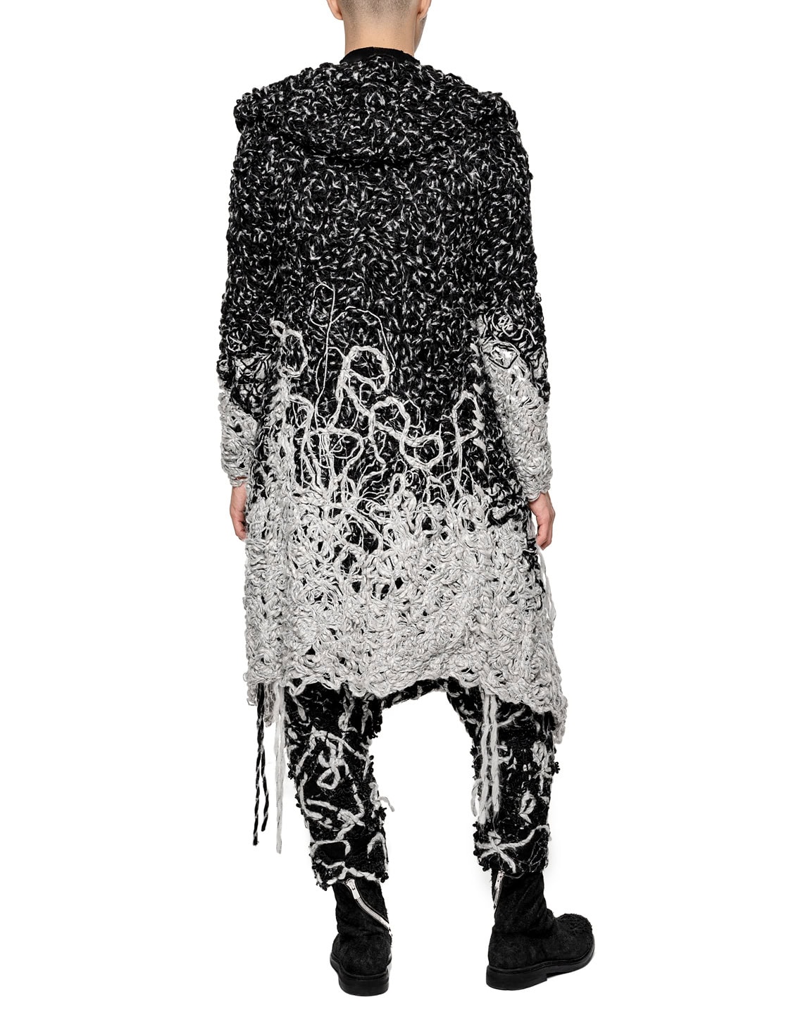 Phase Fiber Bond Dark Hooded Cardigan - Image 10