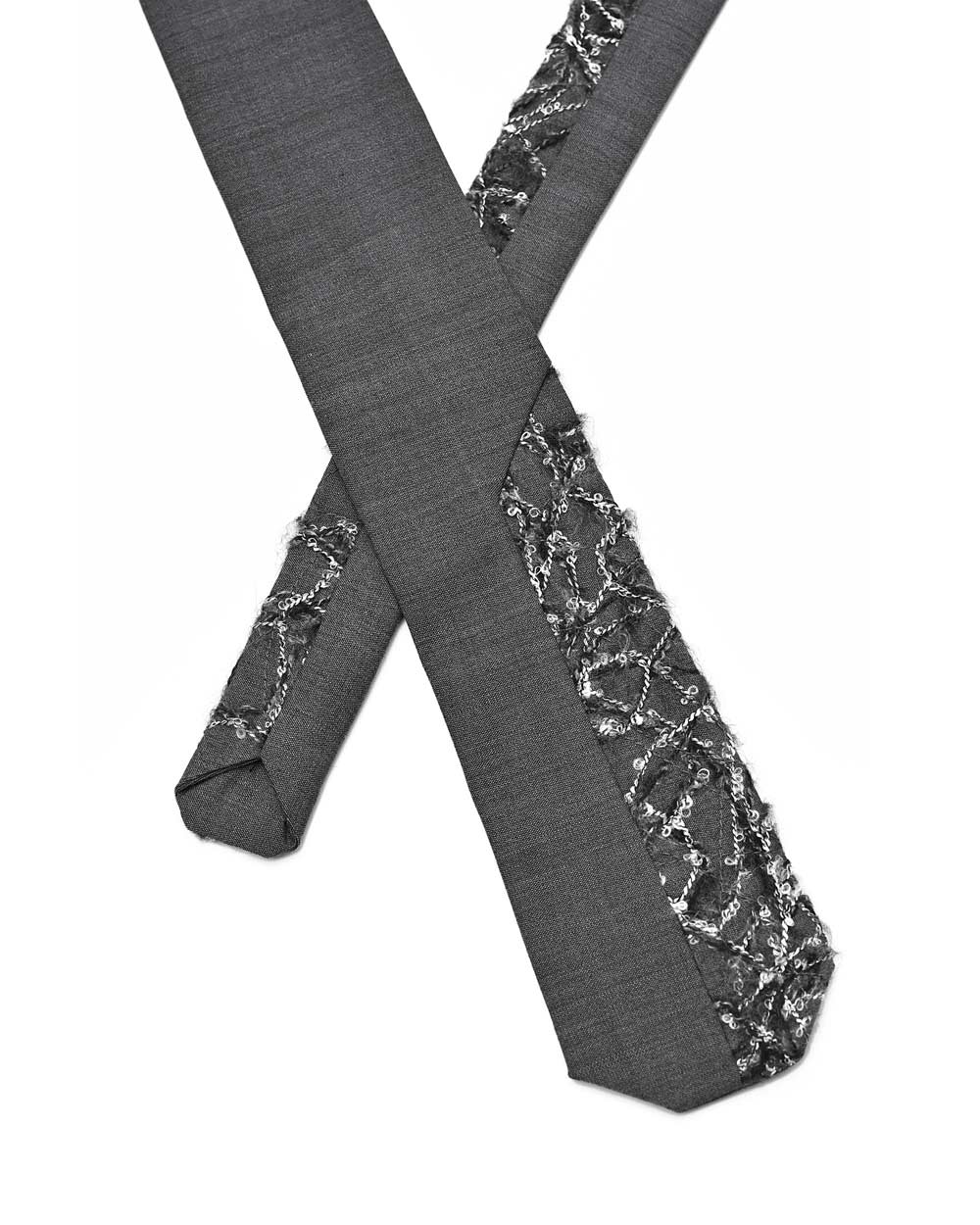 Phase Light Grey Deconstruct Tie - Image 6