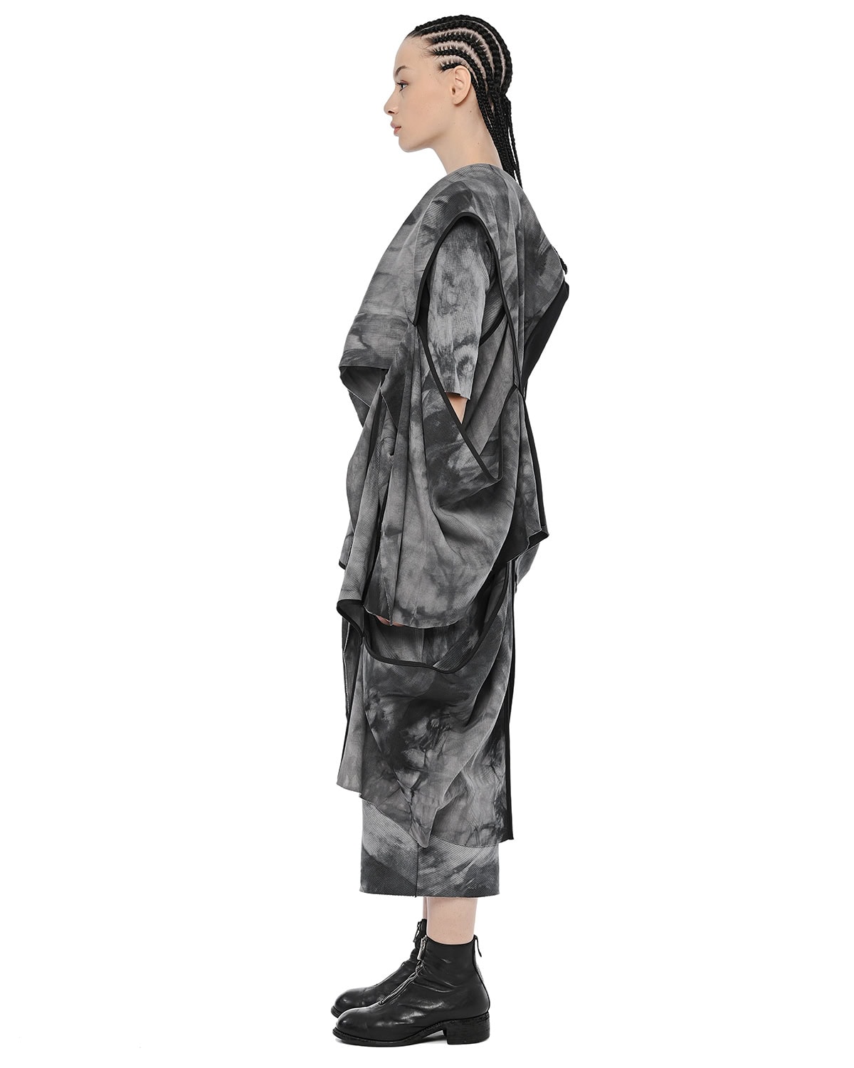 Nuance Dyed Division Cut Cardigan - Image 5