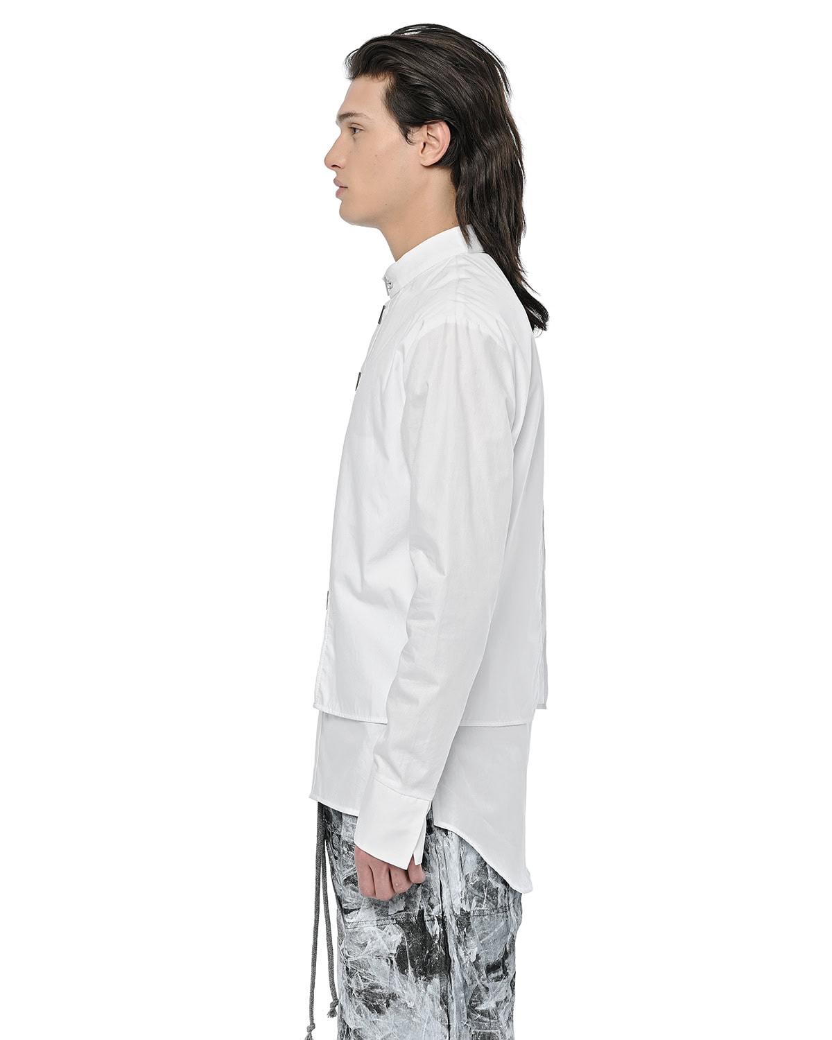 Stage Standing Collar Linear Shirt - Image 5