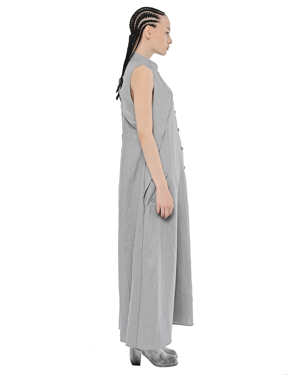 Trigon Layered Linen Dress - Image 6