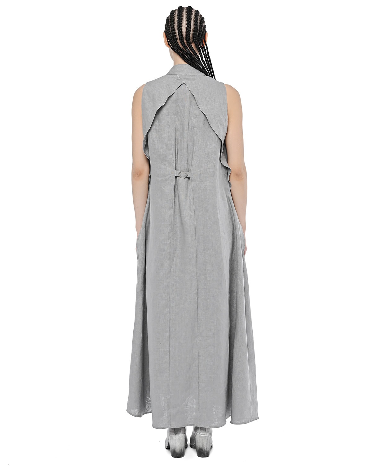 Trigon Layered Linen Dress - Image 5