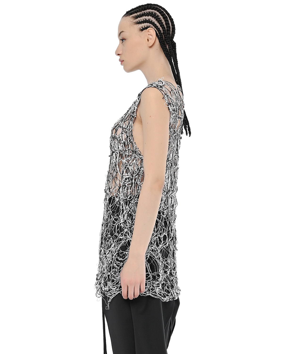 Web Bonded Contrast Sleeveless Top - Image 5