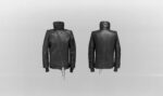 Die Leather Diagonal Zip Winter Jacket